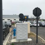 Installation of cabinets for electric vehicle charging stations for LIDL